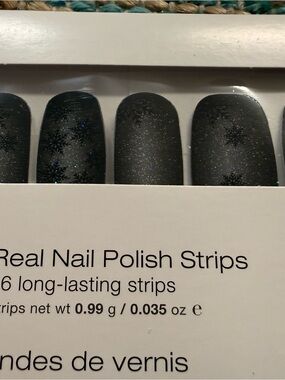 ❄️Black Glitter Snowflake Press-On Nails -❄️